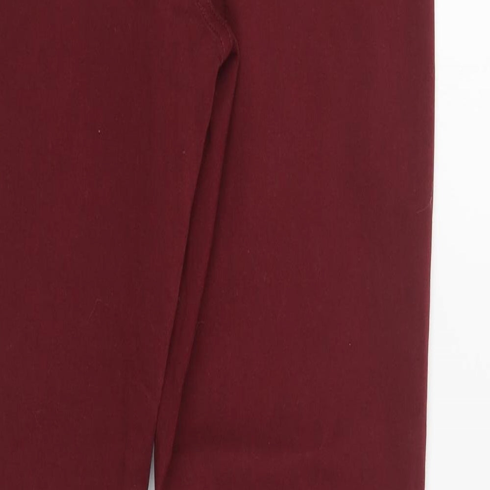 Marks and Spencer Womens Red Cotton Jegging Jeans Size 10 L27 in Regular