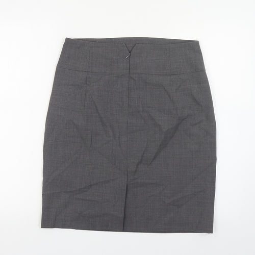 Banana Republic Womens Grey Wool Straight & Pencil Skirt Size 12 Zip