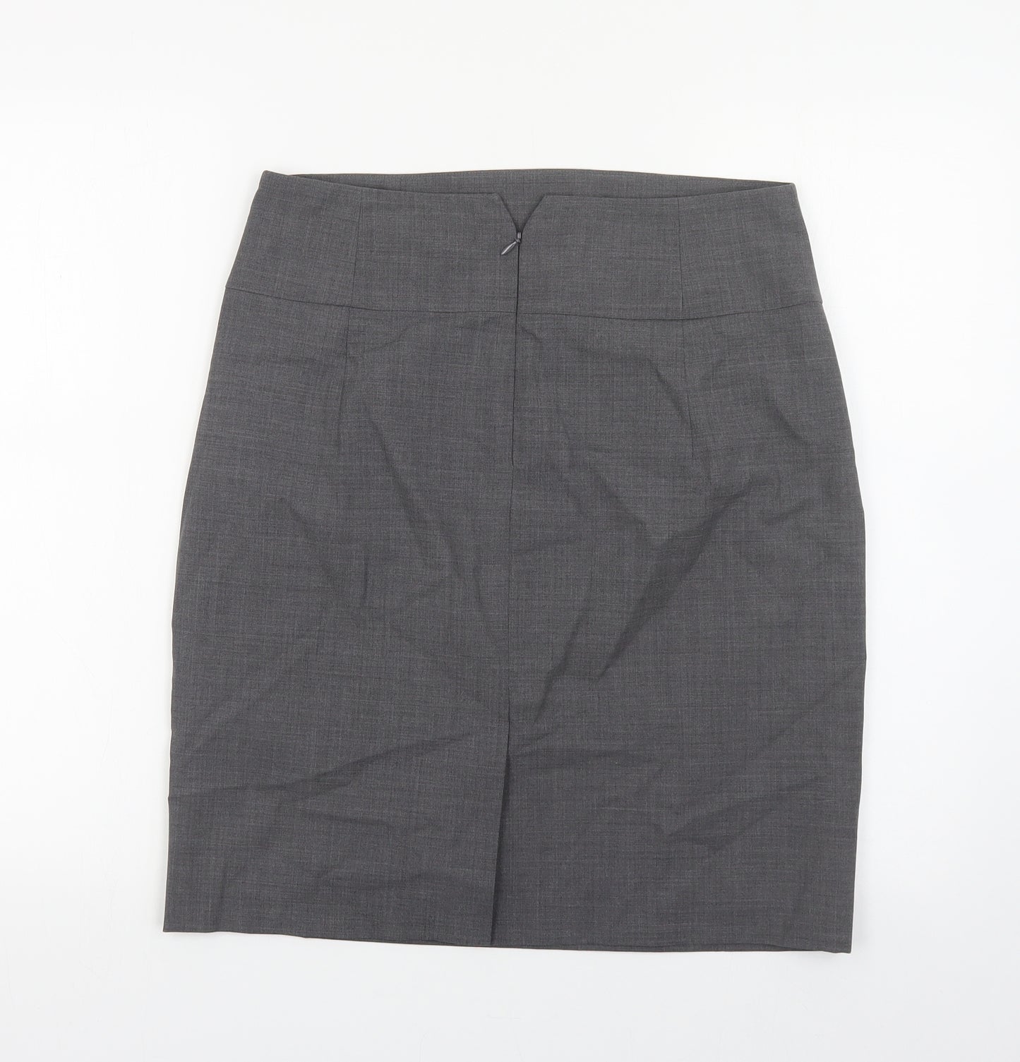 Banana Republic Womens Grey Wool Straight & Pencil Skirt Size 12 Zip