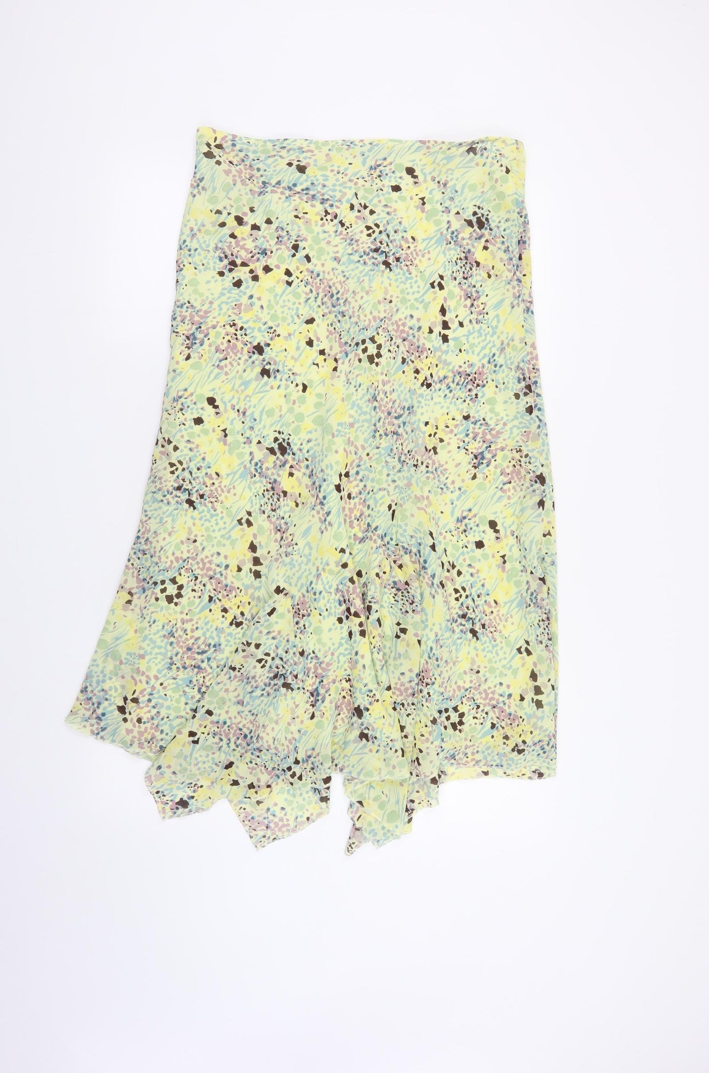Per Una Womens Multicoloured Geometric Polyester A-Line Skirt Size 10