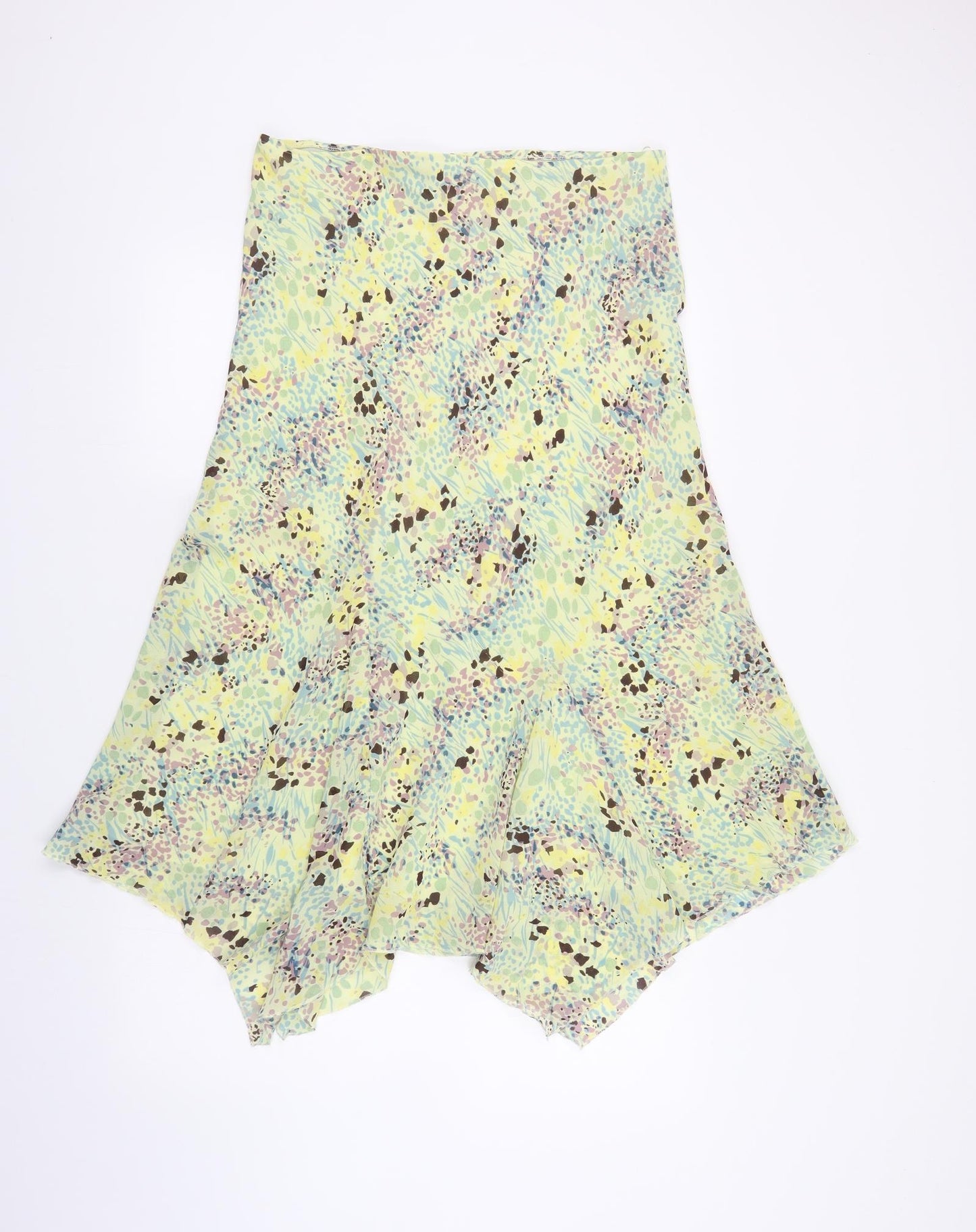 Per Una Womens Multicoloured Geometric Polyester A-Line Skirt Size 10
