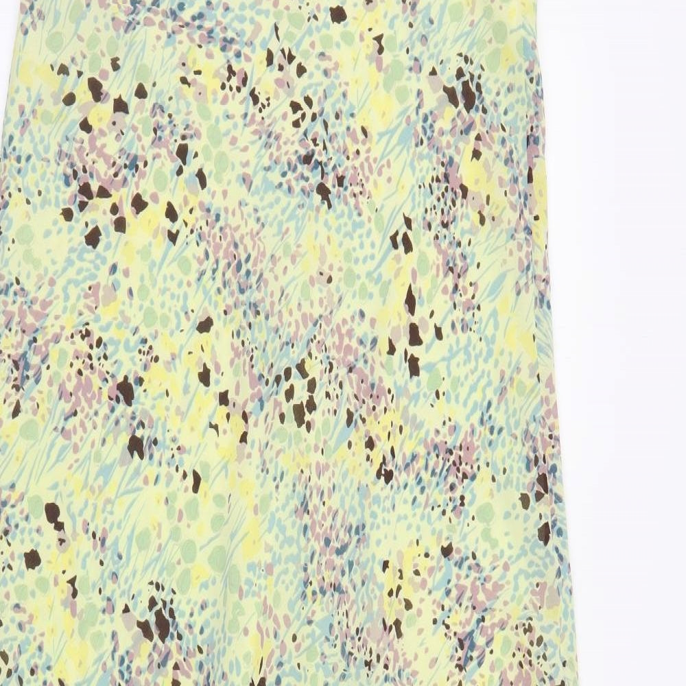 Per Una Womens Multicoloured Geometric Polyester A-Line Skirt Size 10