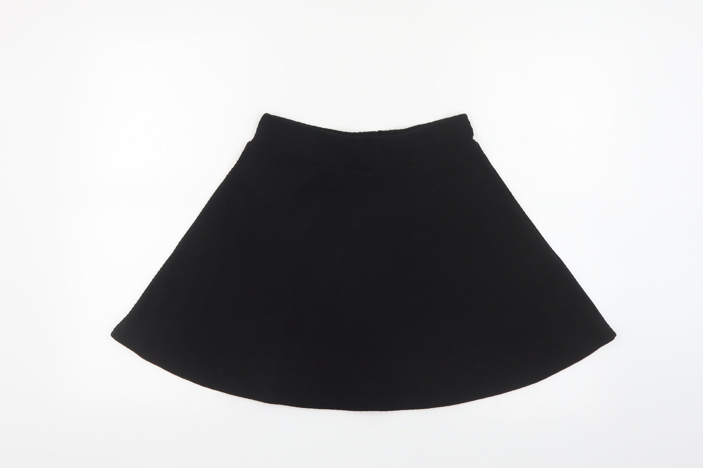 Dani's Choice Womens Black Polyester Pleated Skirt Size S - Textured