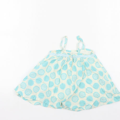 Gap Baby Ivory Polka Dot Cotton Camisole Tank Size 12-18 Months Square Neck Button