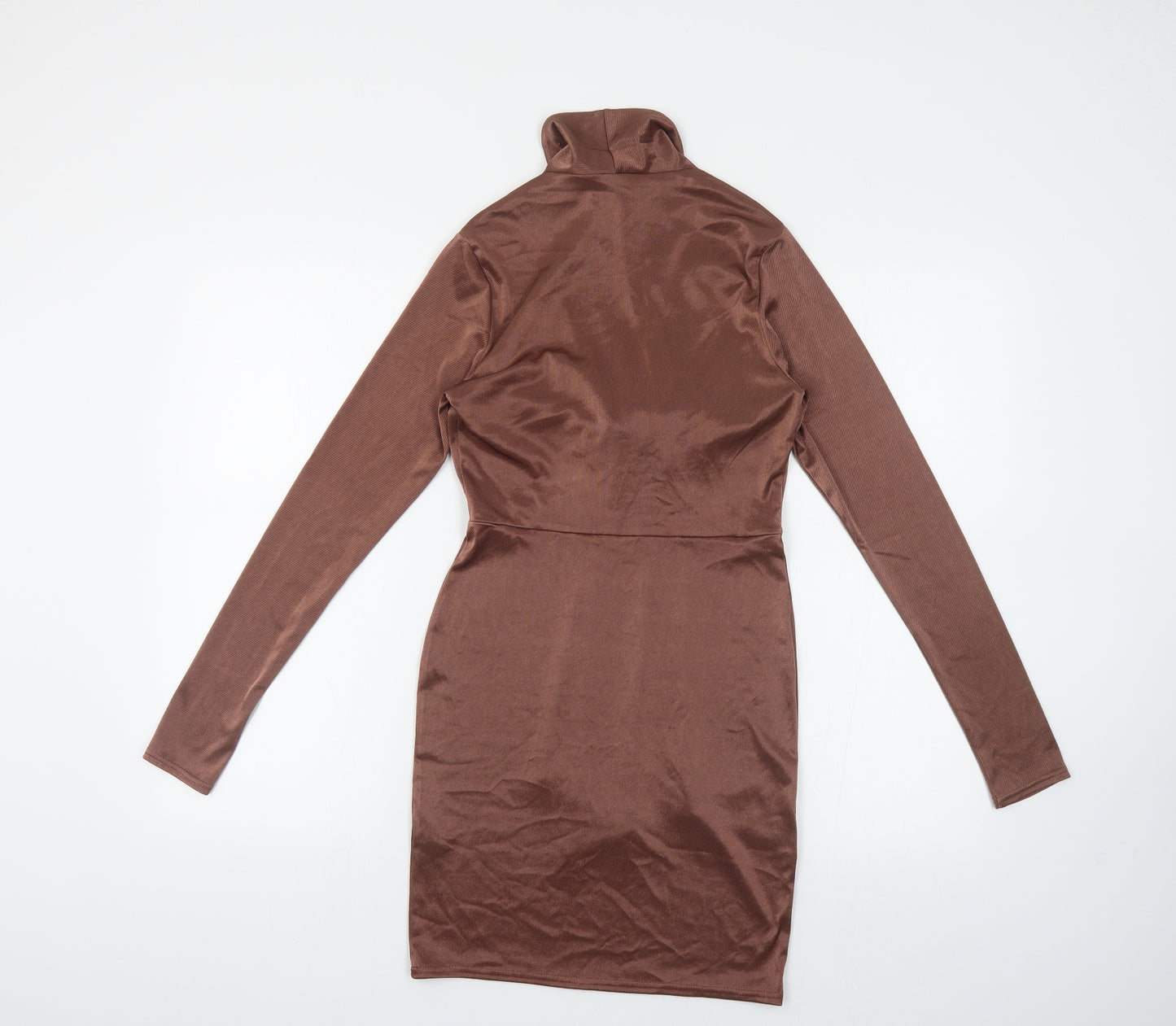 ASOS Womens Brown Polyester Mini Size 10 Collared Pullover