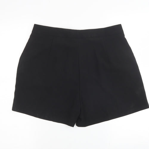 SheIn Womens Black Polyester Chino Shorts Size L L3 in Regular Button