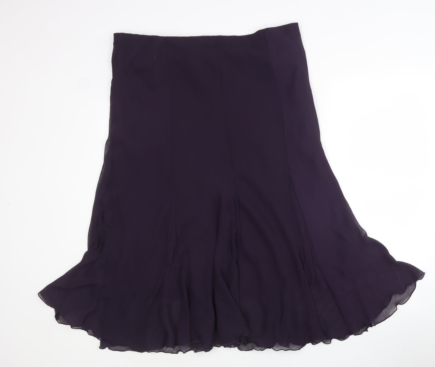 Bonmarché Womens Purple Polyester Swing Skirt Size 18