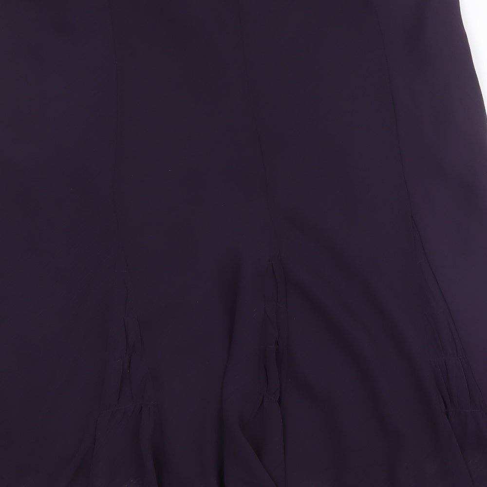 Bonmarché Womens Purple Polyester Swing Skirt Size 18