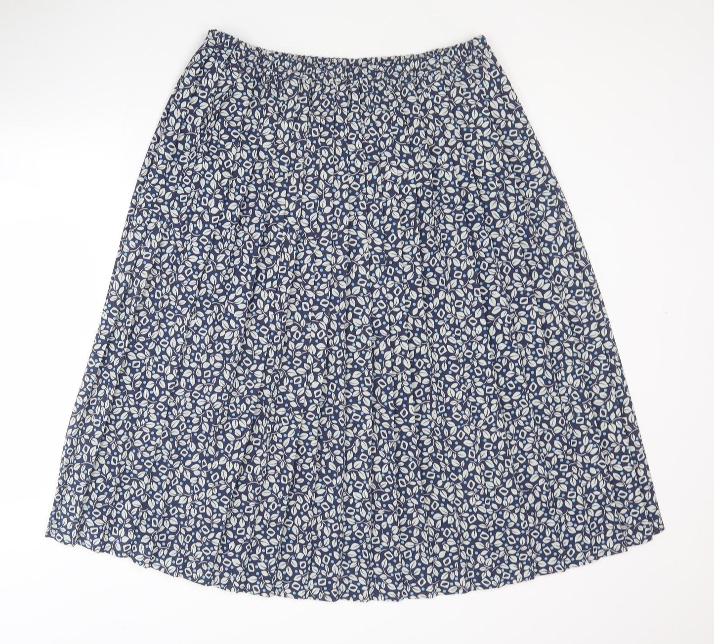 Eastex Womens Blue Geometric Polyester Pleated Skirt Size 16