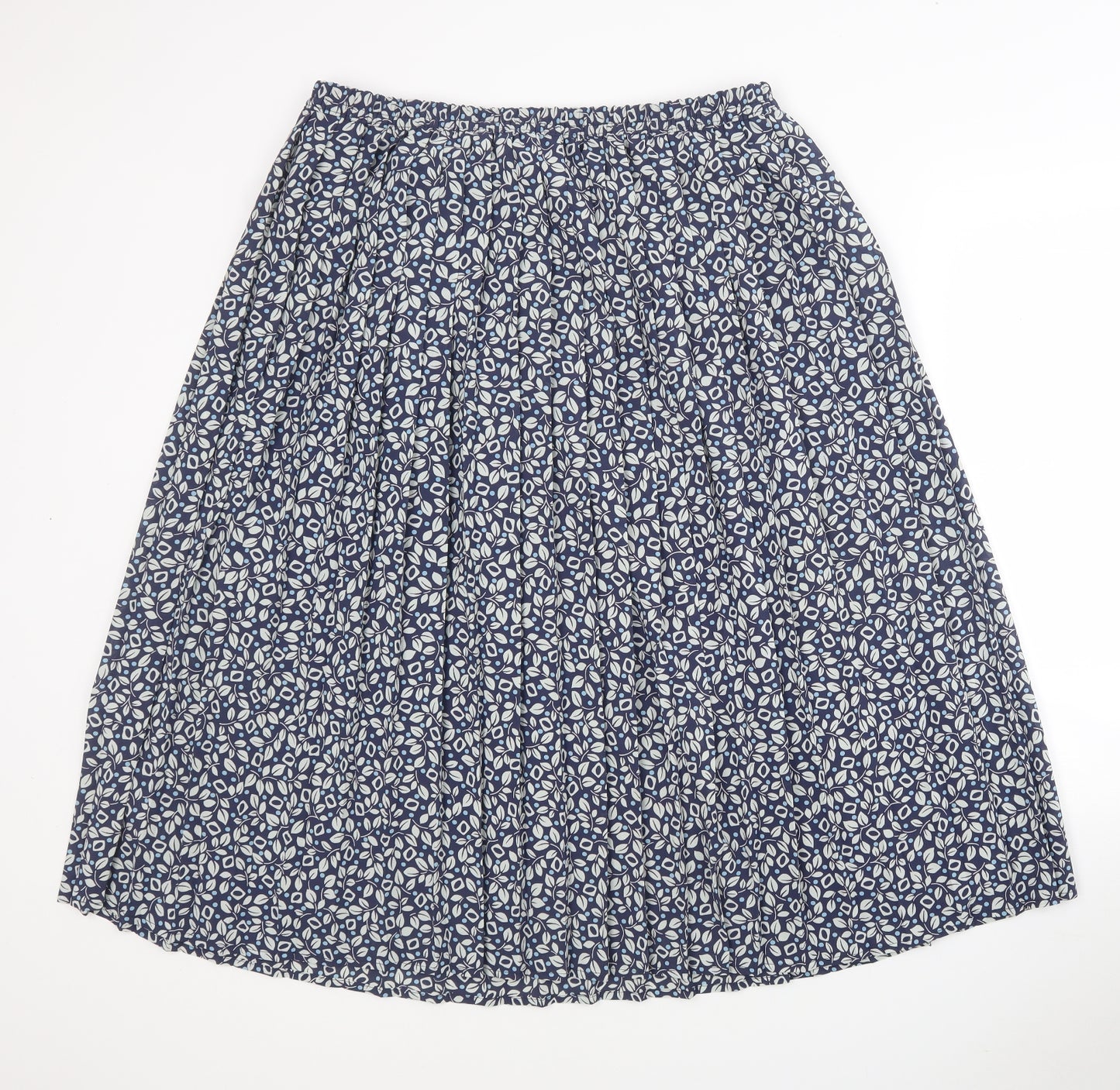 Eastex Womens Blue Geometric Polyester Pleated Skirt Size 16