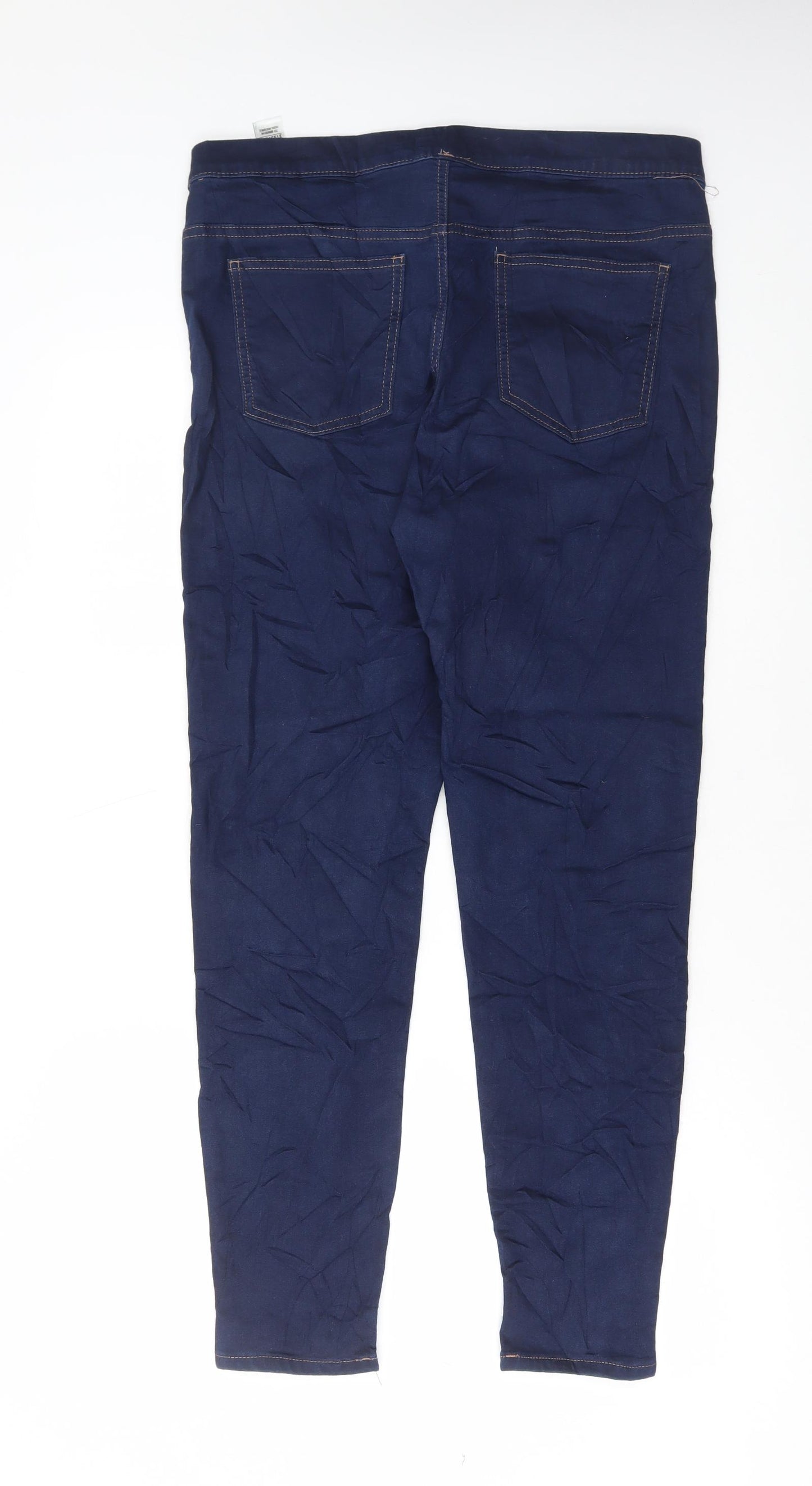 Marks and Spencer Womens Blue Cotton Jegging Jeans Size 16 L28 in Regular