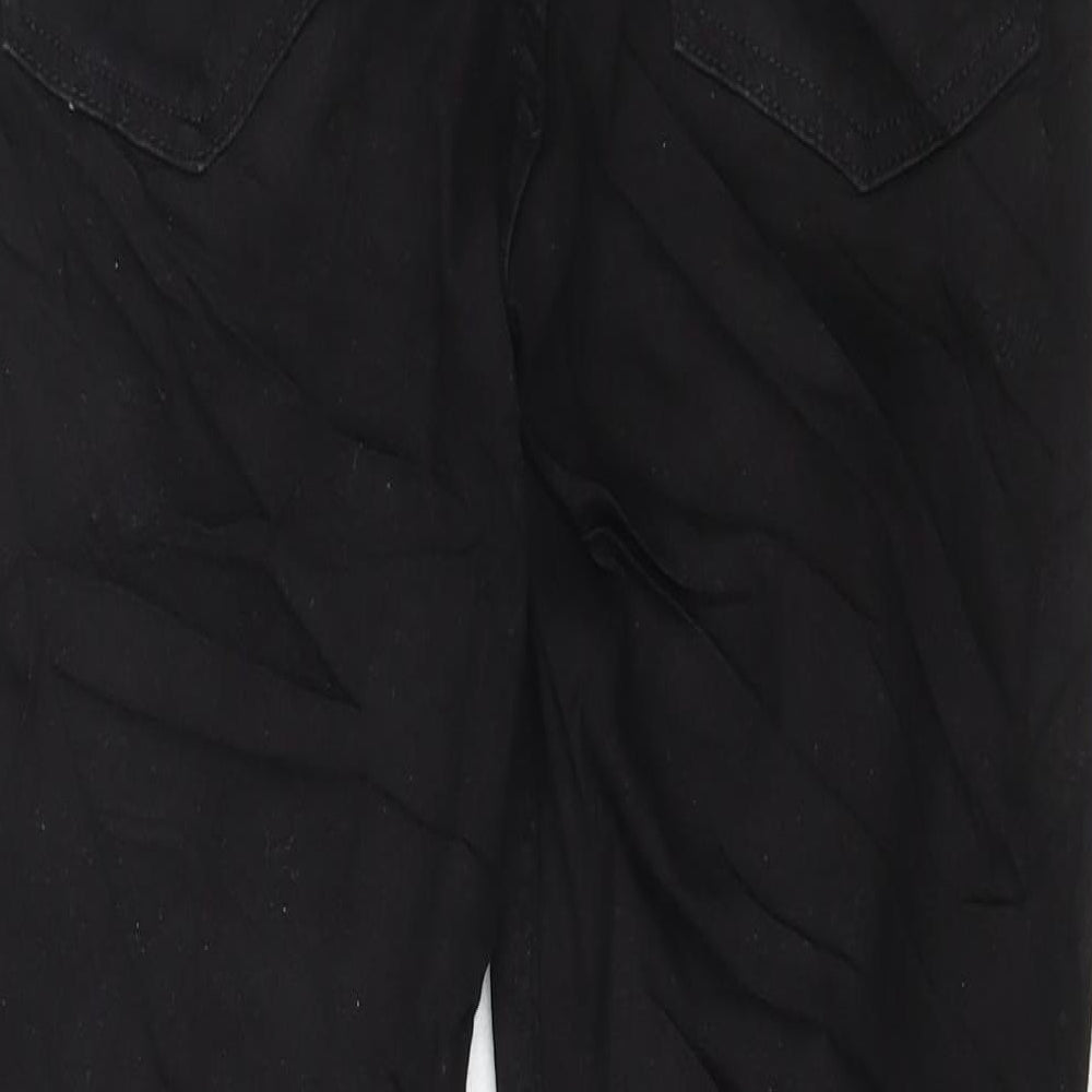 Marks and Spencer Womens Black Cotton Skinny Jeans Size 10 L28 in Regular Button