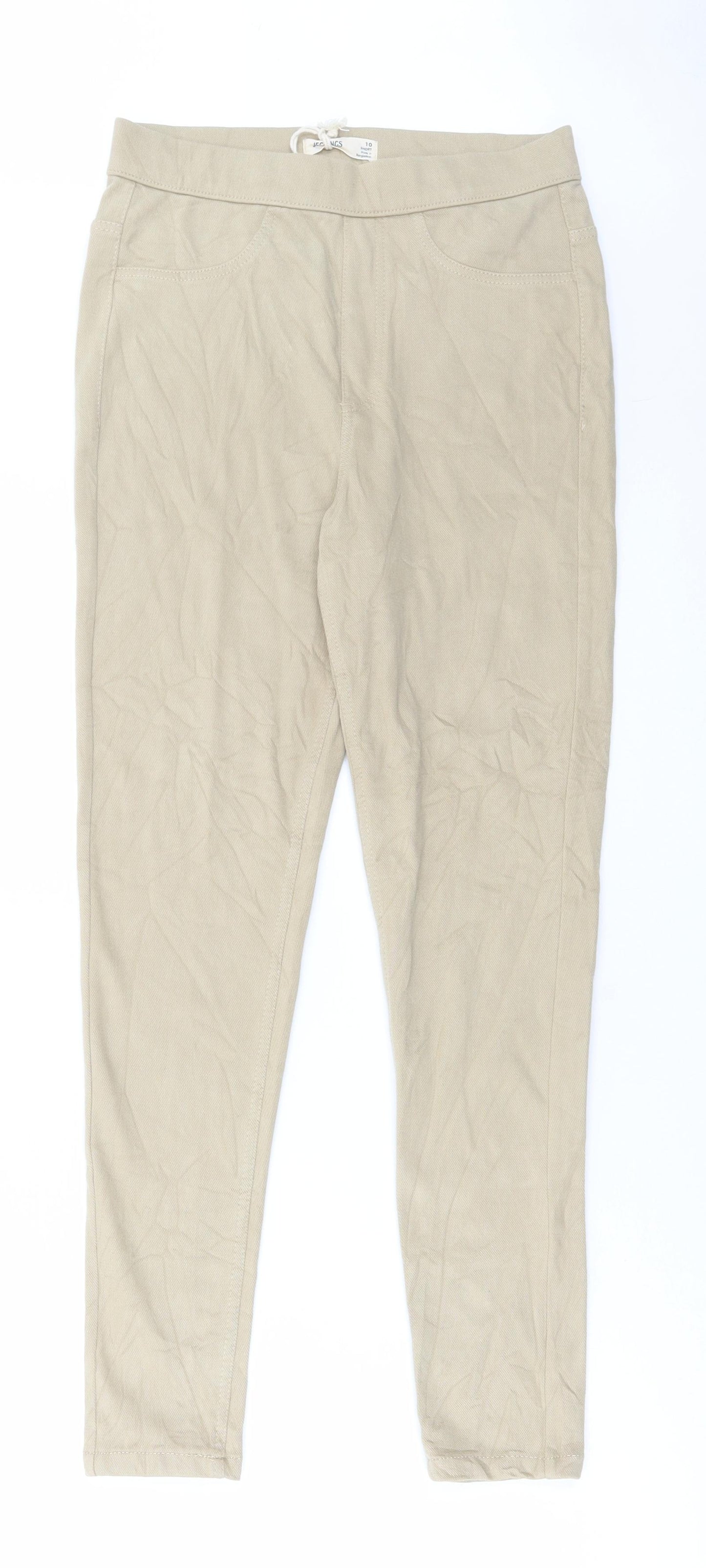 Marks and Spencer Womens Beige Cotton Jegging Jeans Size 10 L28 in Regular
