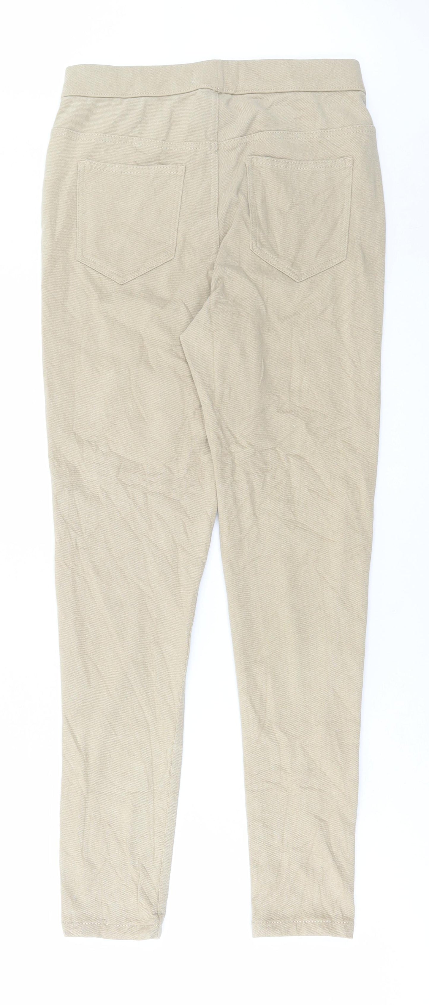 Marks and Spencer Womens Beige Cotton Jegging Jeans Size 10 L28 in Regular
