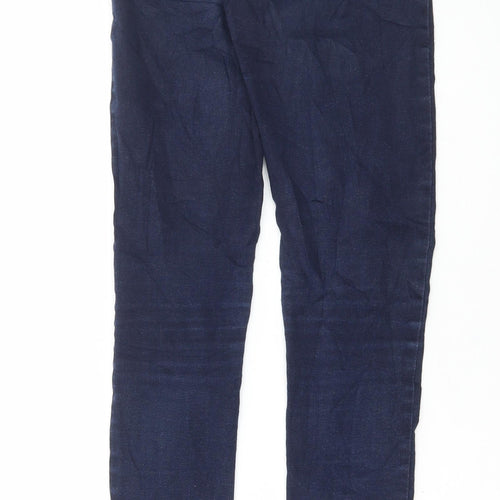Denim & Co. Womens Blue Cotton Skinny Jeans Size 24 in L31 in Regular Button