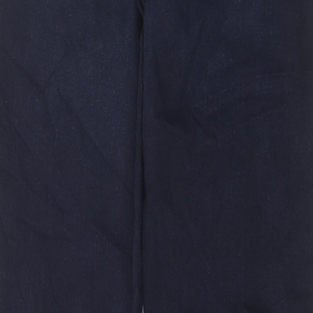 Marks and Spencer Womens Blue Cotton Straight Jeans Size 10 L30 in Slim Button