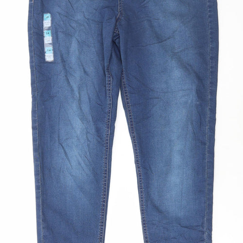 Marks and Spencer Womens Blue Cotton Jegging Jeans Size 14 L30 in Regular