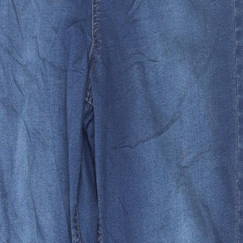 Marks and Spencer Womens Blue Cotton Jegging Jeans Size 14 L30 in Regular