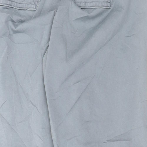 Marks and Spencer Womens Blue Cotton Tapered Jeans Size 16 L28 in Regular Button