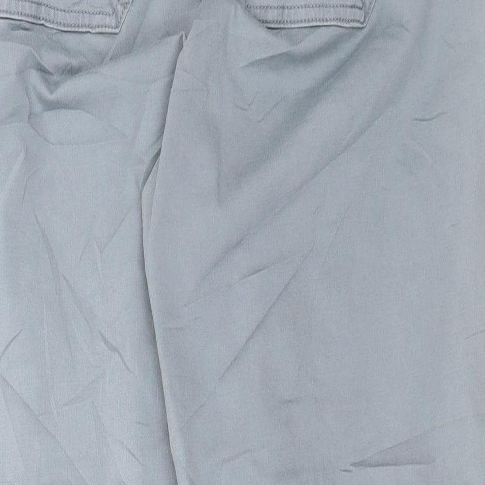 Marks and Spencer Womens Blue Cotton Tapered Jeans Size 16 L28 in Regular Button