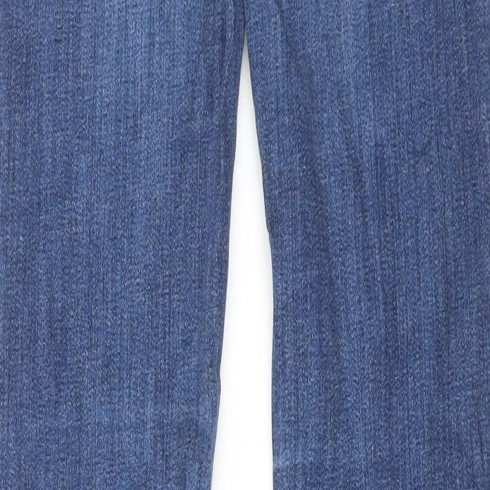 Miss Selfridge Womens Blue Cotton Skinny Jeans Size 8 L31 in Regular Button