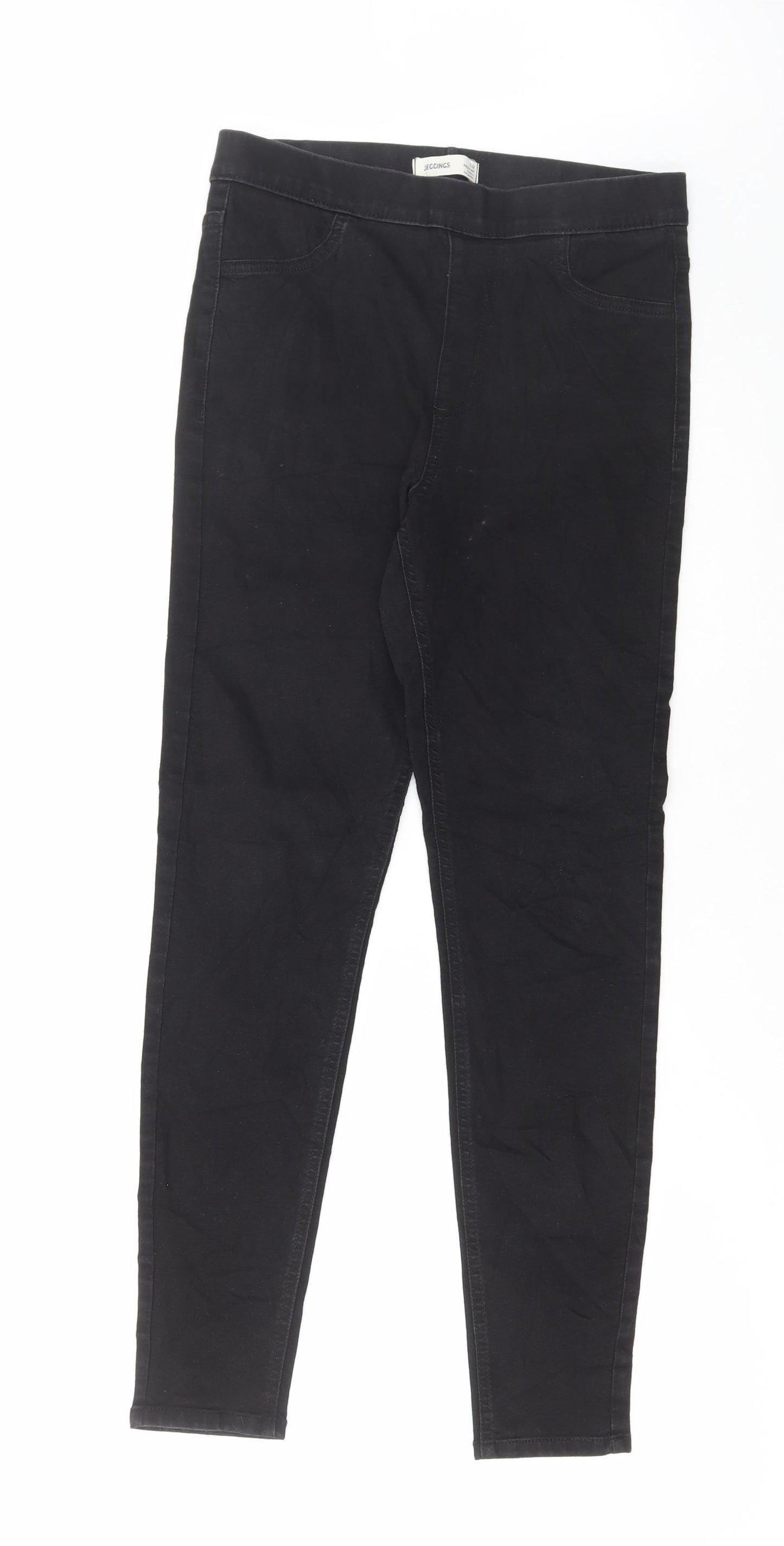 Marks and Spencer Womens Black Cotton Jegging Jeans Size 10 L29 in Regular