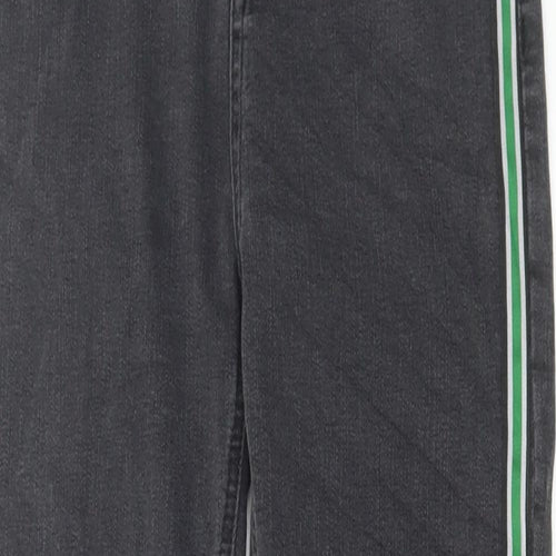 Marks and Spencer Womens Grey Cotton Skinny Jeans Size 8 L27 in Regular Button - Contrasting trim