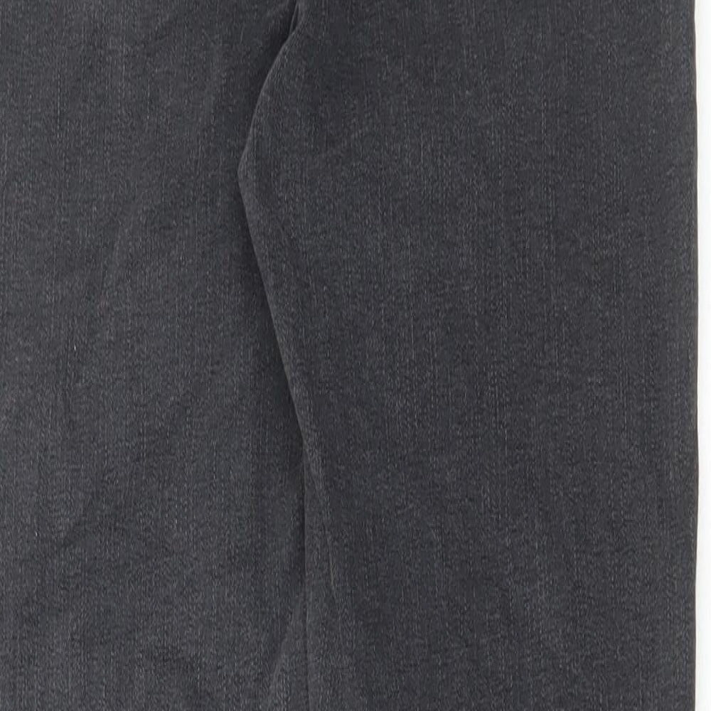 Marks and Spencer Womens Grey Cotton Skinny Jeans Size 8 L27 in Regular Button - Contrasting trim
