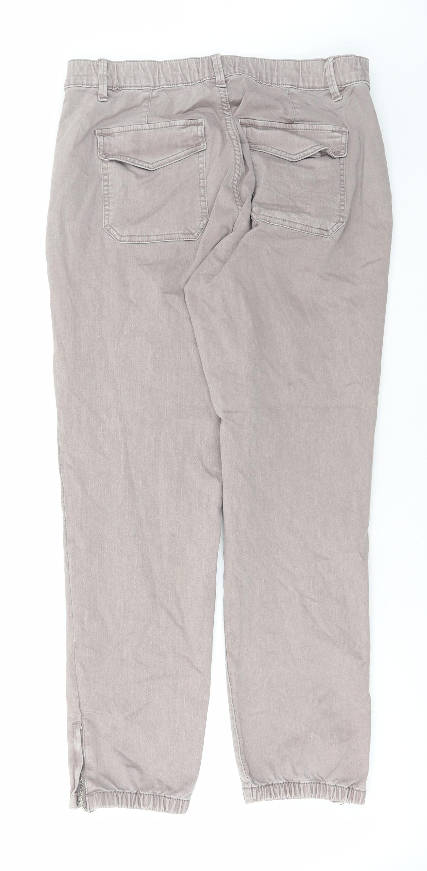 Marks and Spencer Womens Purple Cotton Tapered Jeans Size 14 L28 in Regular Button