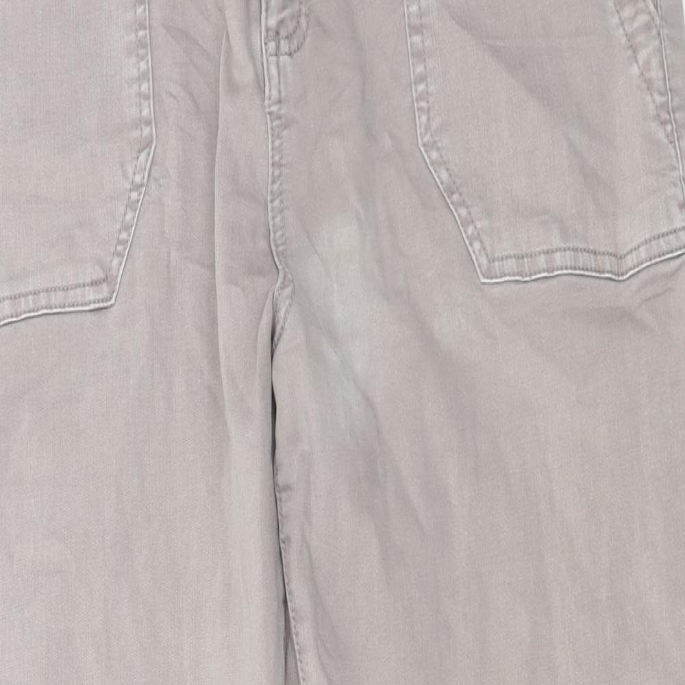 Marks and Spencer Womens Purple Cotton Tapered Jeans Size 14 L28 in Regular Button