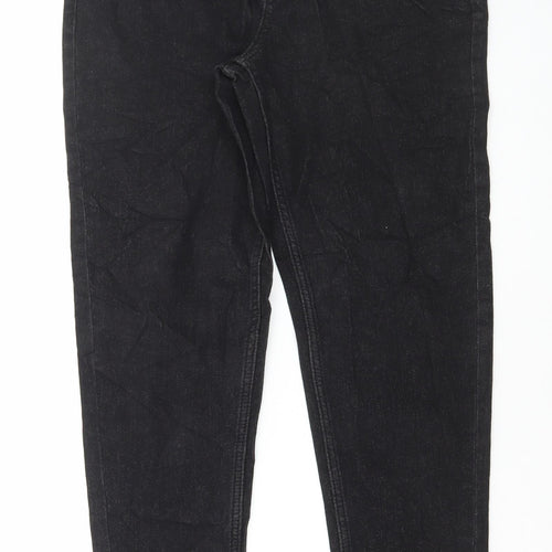 Marks and Spencer Womens Black Cotton Skinny Jeans Size 10 L28 in Regular Button