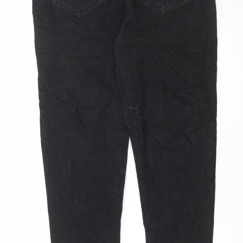Marks and Spencer Womens Black Cotton Skinny Jeans Size 10 L28 in Regular Button