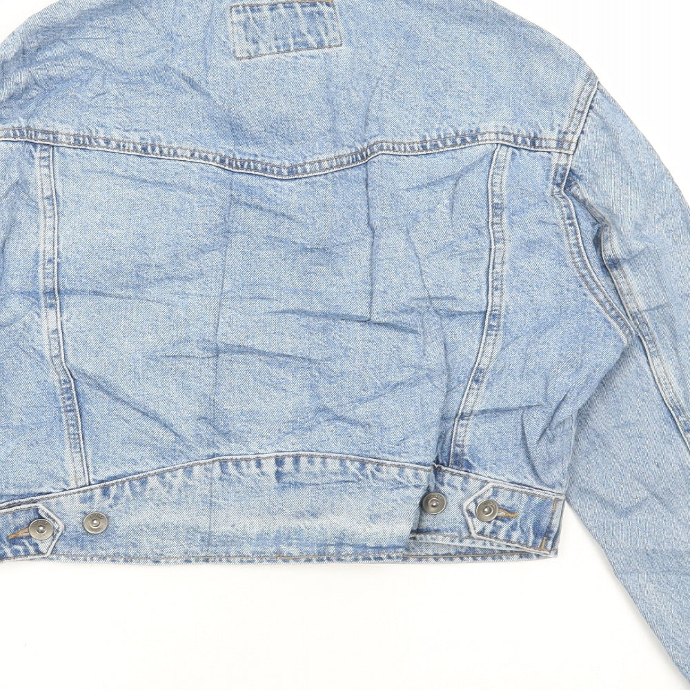 Marks and Spencer Womens Blue Jacket Size 6 Button