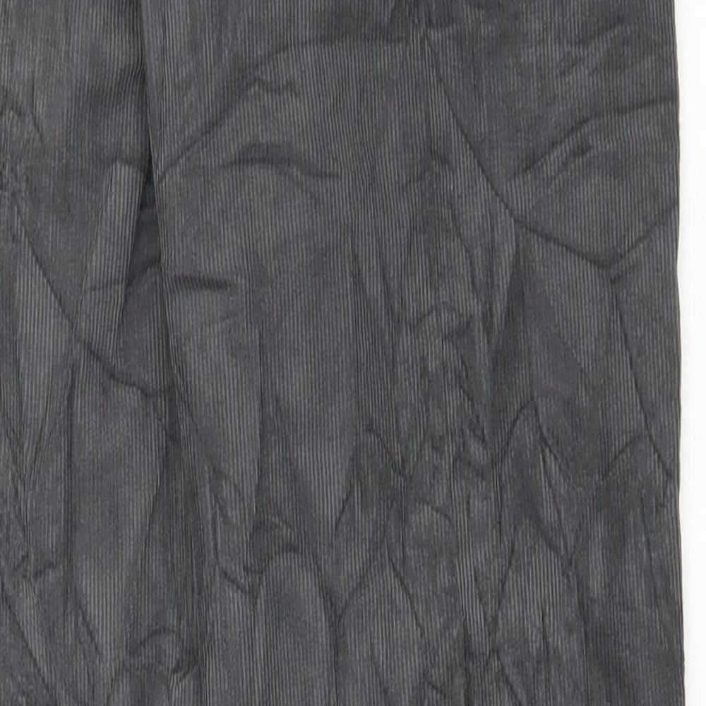 Marks and Spencer Mens Grey Cotton Trousers Size 30 in L31 in Regular Button