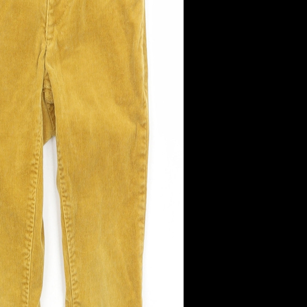 NEXT Boys Yellow Cotton Chino Trousers Size 3-4 Years Regular Button
