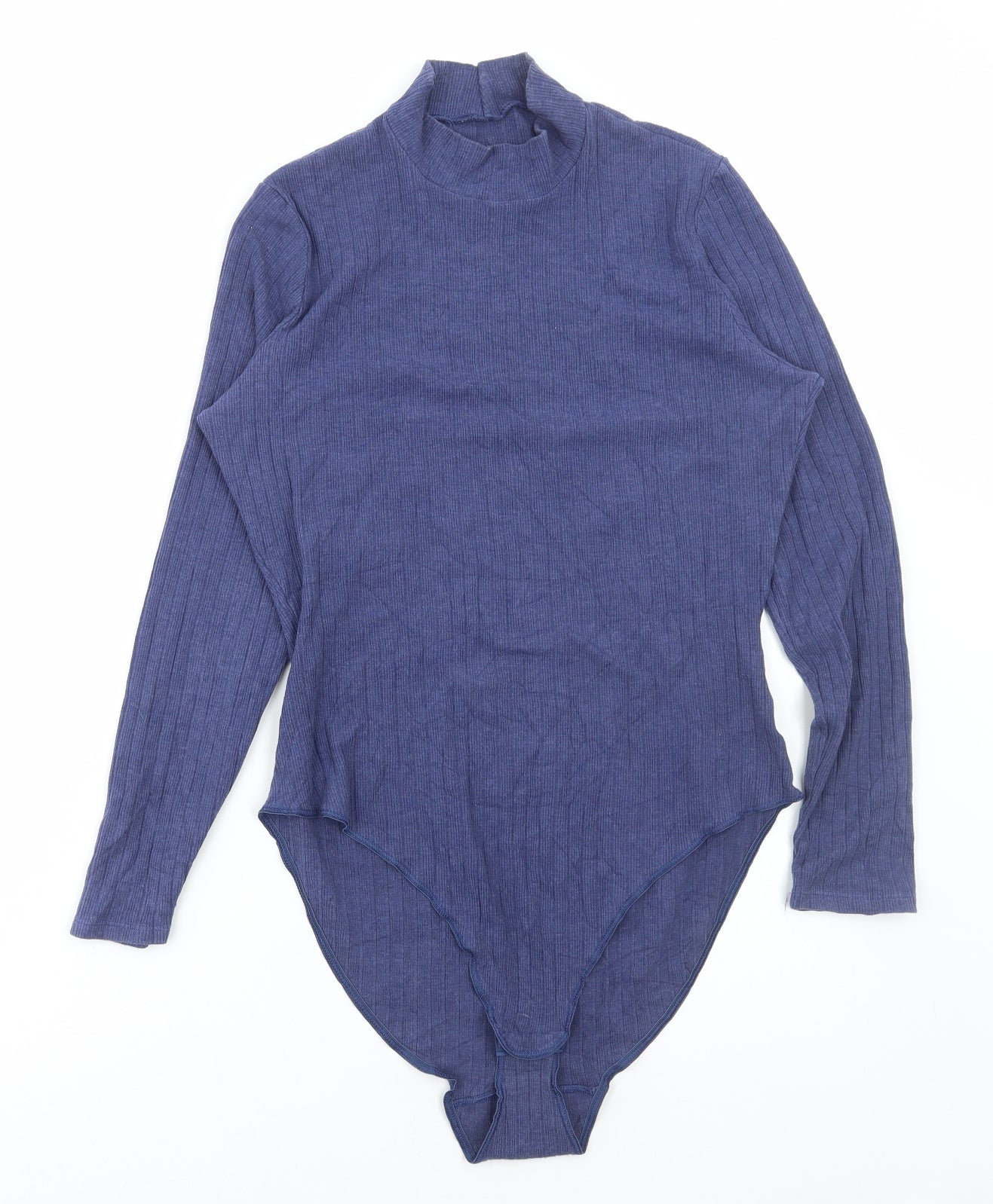 Marks and Spencer Womens Blue Cotton Bodysuit One-Piece Size 18 Snap