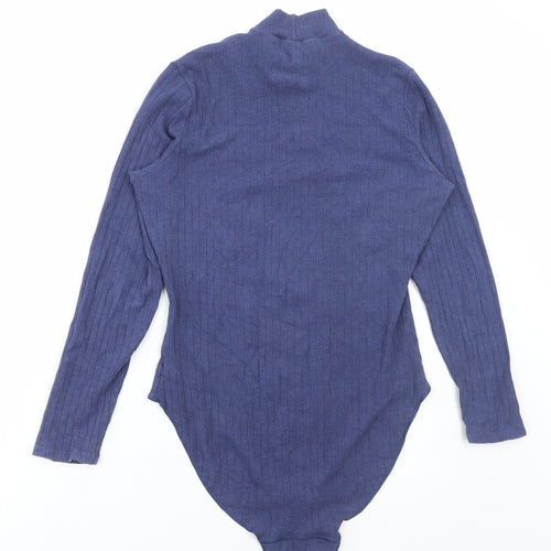Marks and Spencer Womens Blue Cotton Bodysuit One-Piece Size 18 Snap