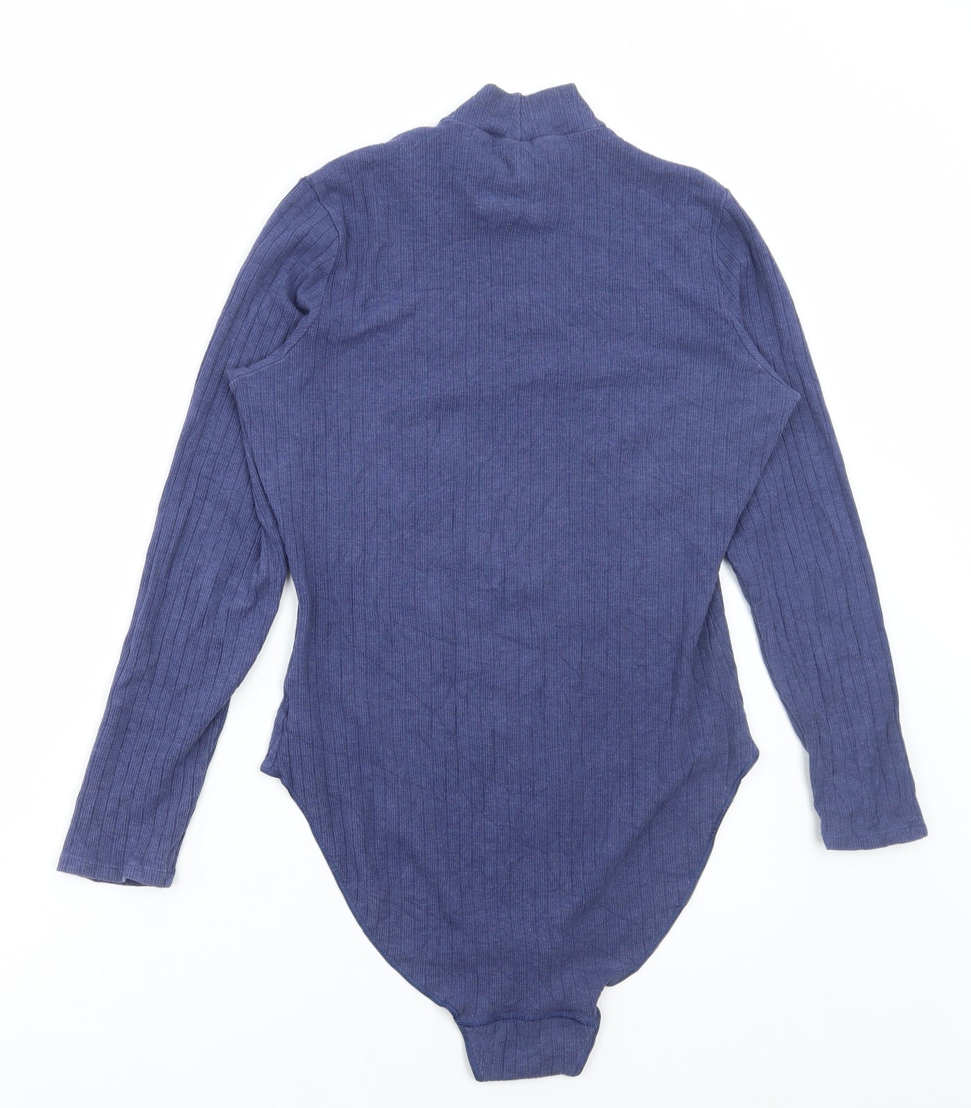 Marks and Spencer Womens Blue Cotton Bodysuit One-Piece Size 18 Snap