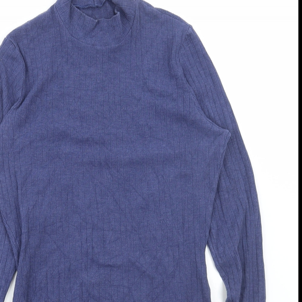 Marks and Spencer Womens Blue Cotton Bodysuit One-Piece Size 18 Snap