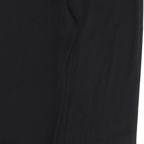 BHS Womens Black Polyester Trousers Size 10 L30 in Regular Zip