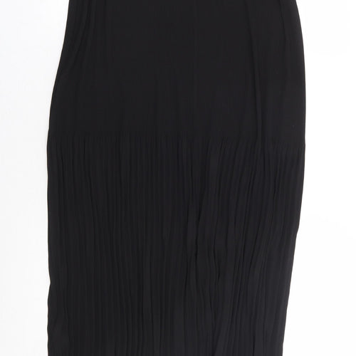 Primark Womens Black Polyester Pleated Skirt Size 16