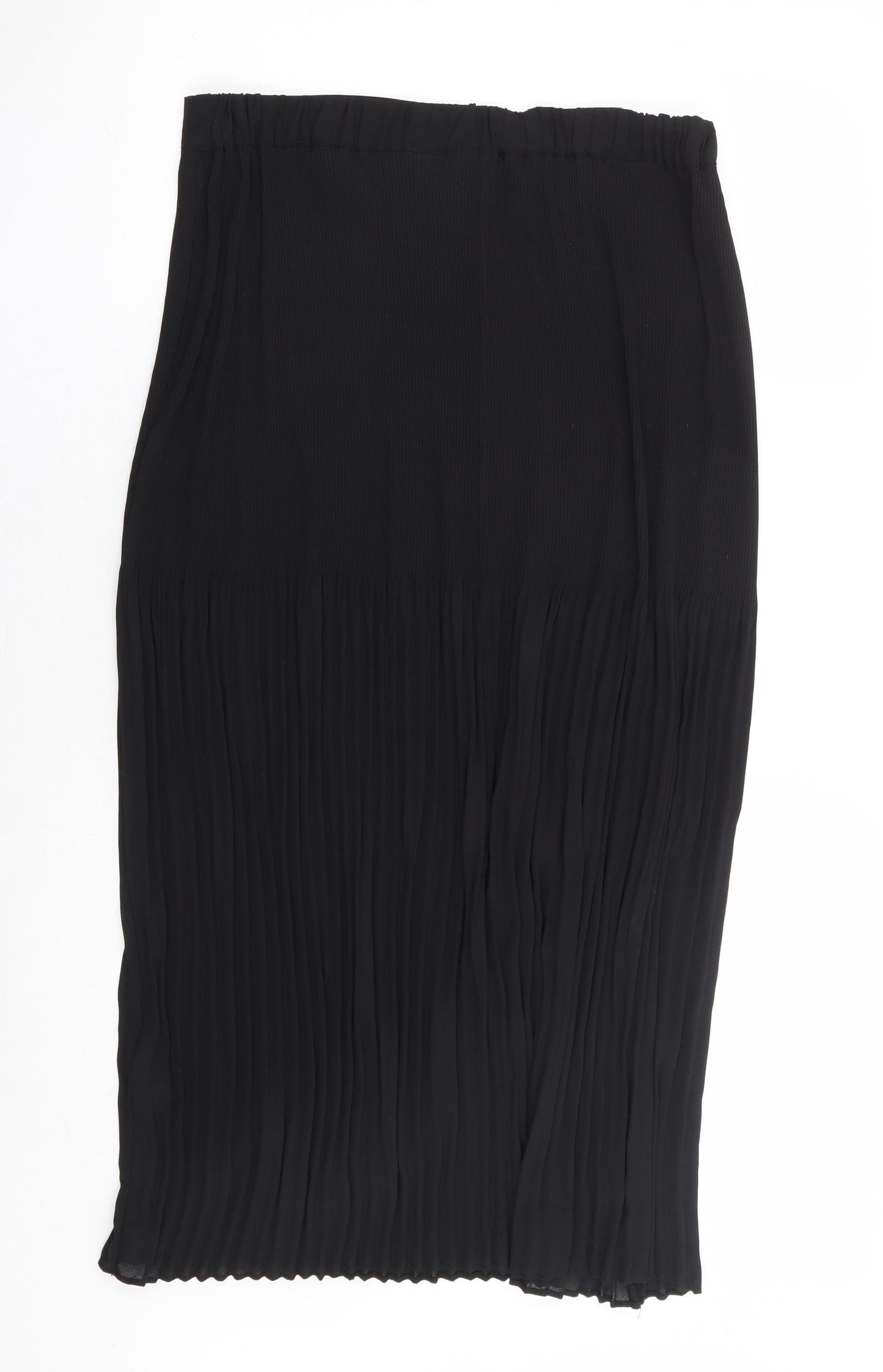 Primark Womens Black Polyester Pleated Skirt Size 16