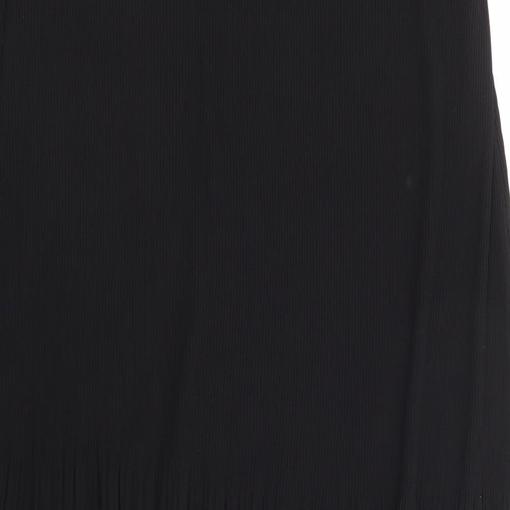 Primark Womens Black Polyester Pleated Skirt Size 16