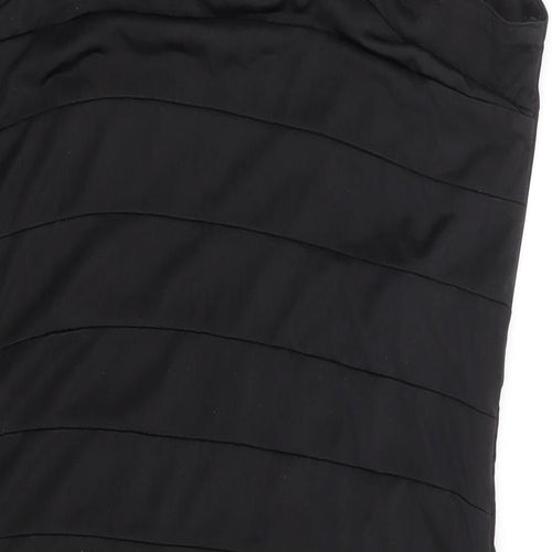 VERO MODA Womens Black Polyester Bodycon Size L V-Neck Pullover
