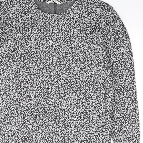 TU Womens Grey Geometric Polyester Shift Size 16 Round Neck Pullover