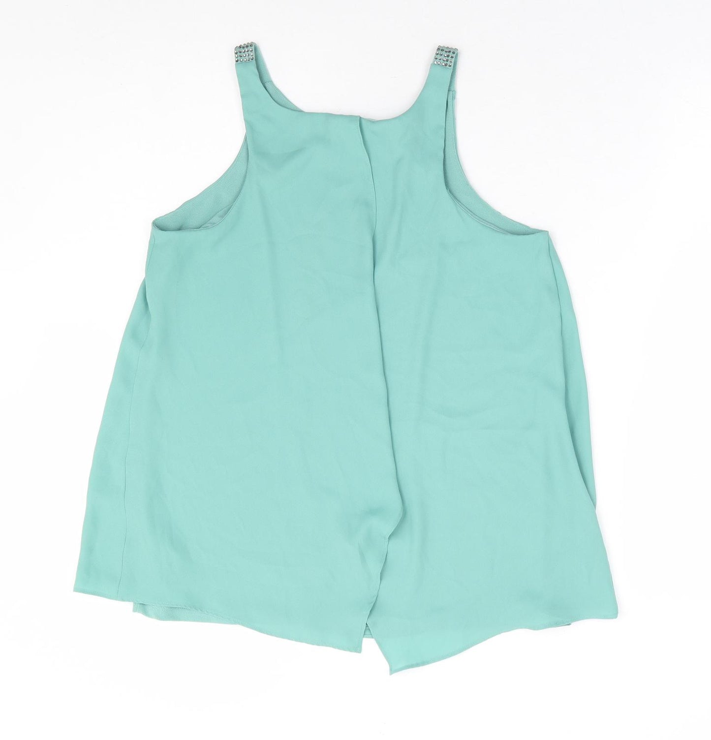 NEXT Womens Green Polyester Basic Tank Size 10 Square Neck