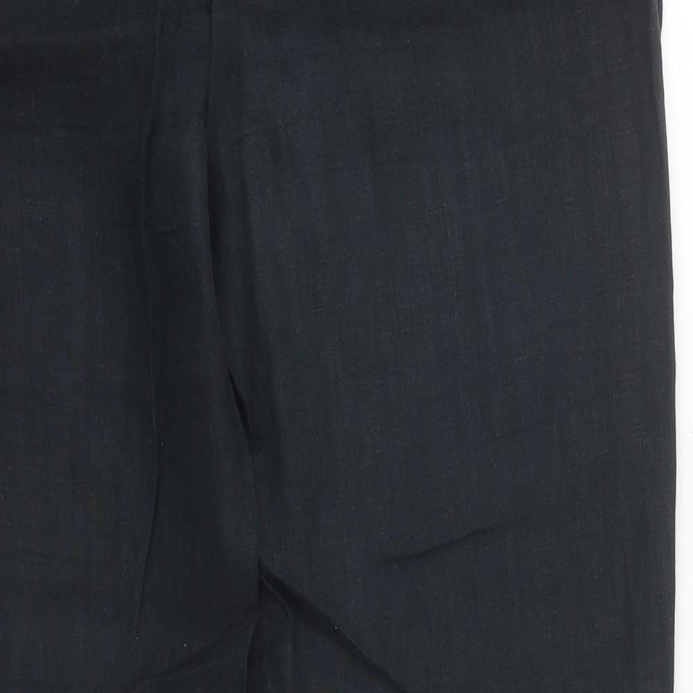 MINUET Womens Black Polyester Trousers Size 10 L34 in Regular Zip