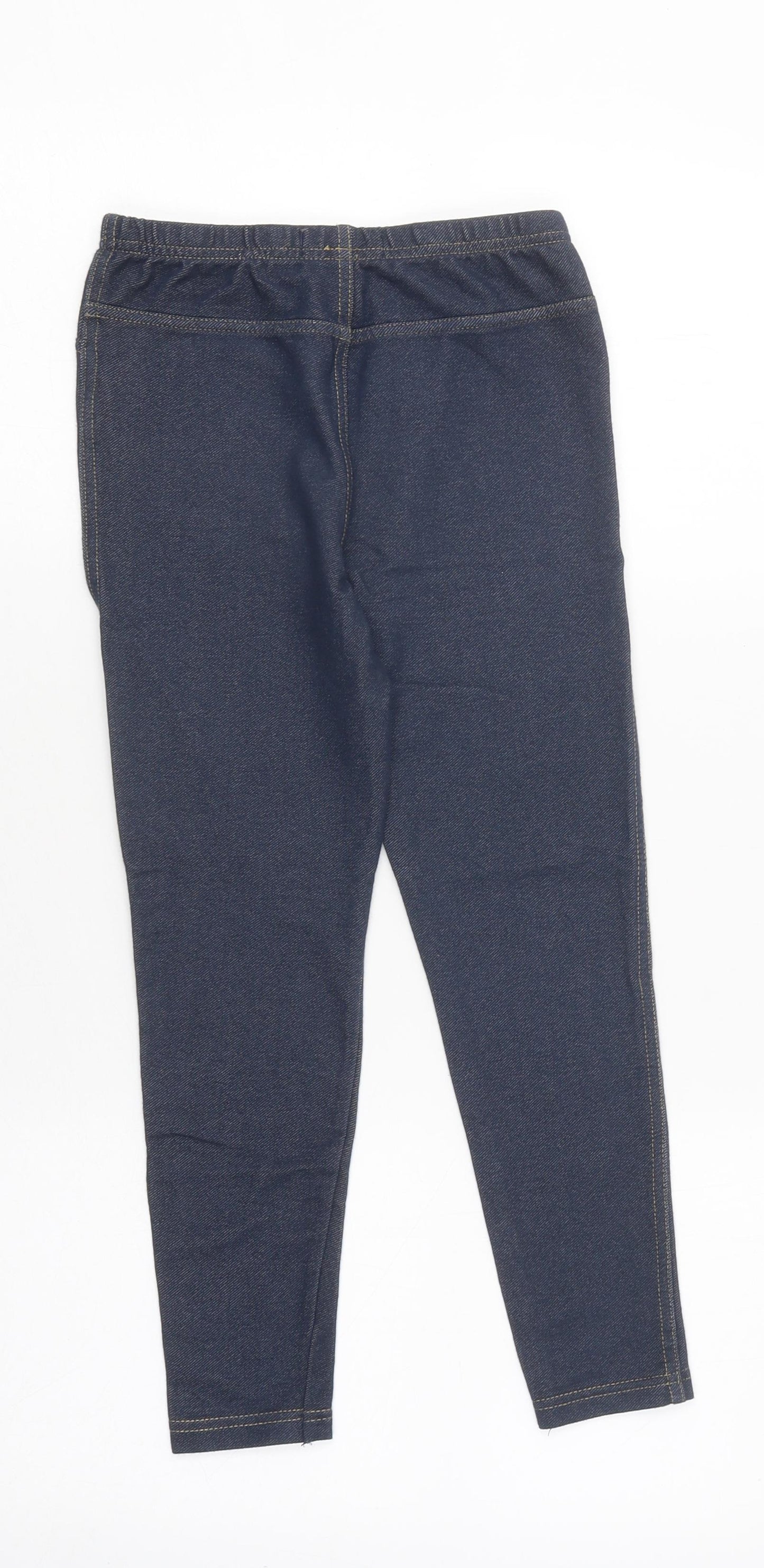 Primark Girls Blue 100% Cotton Jegging Jeans Size 8-9 Years Regular Pullover