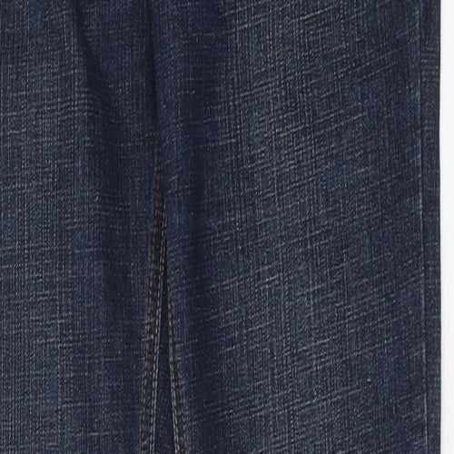 NEXT Womens Blue 100% Cotton Straight Jeans Size 10 L38 in Slim Zip