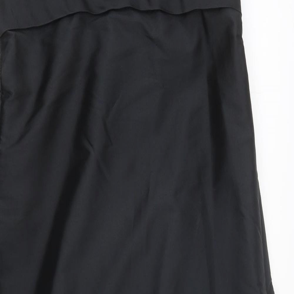 ALFRED SUNG Womens Black Polyester Maxi Size 8 Halter Zip
